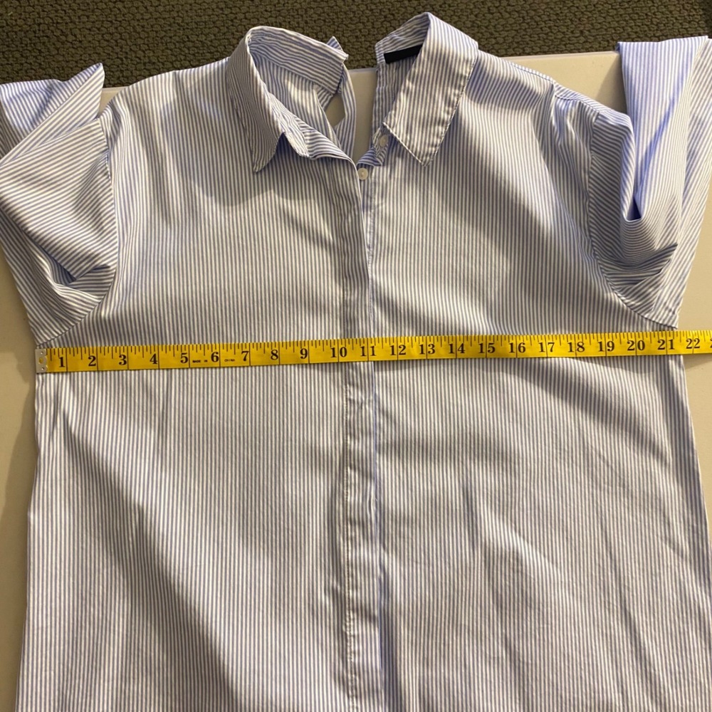 HALOGEN Striped Tie-Back Button-Up Shirt Sze Small Nordstrom Top Coastal Preppy - Picture 11 of 14